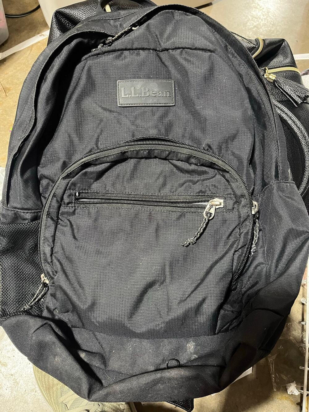Vintage L.L. Bean Black Everyday Backpack 18" Laptop Book Bag Travel School